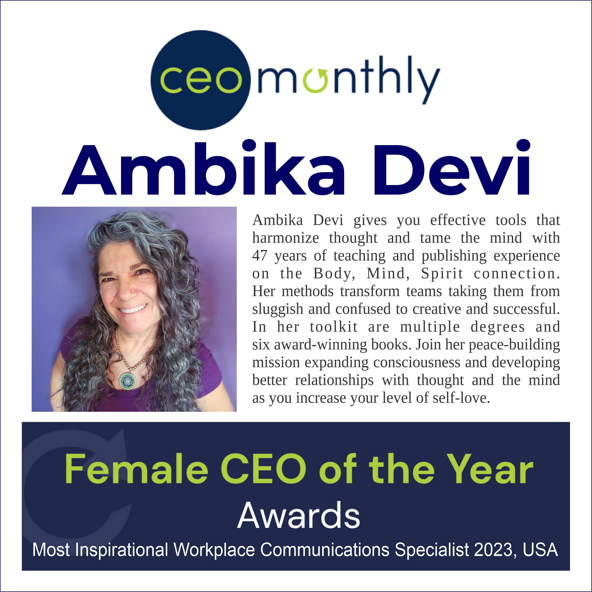 Female CEO of the Year in 2023